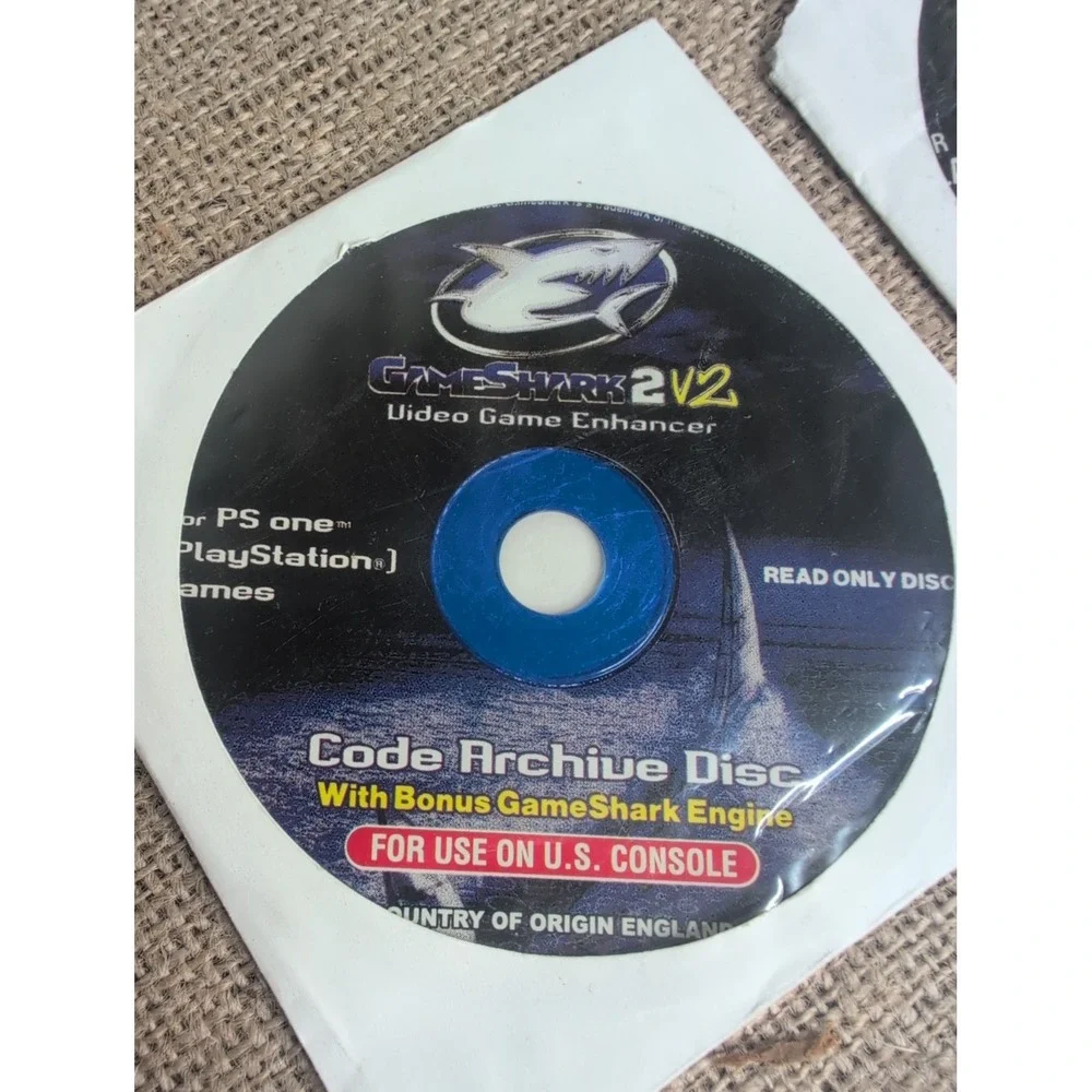 Lot Of 2 Game Shark 2v2 Discs Only PS1 & PS2 Code Archive Video Game Enhancer